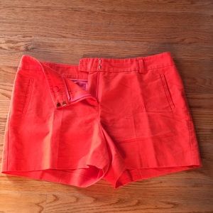 Ann Tylor Loft Orange Linen Shorts